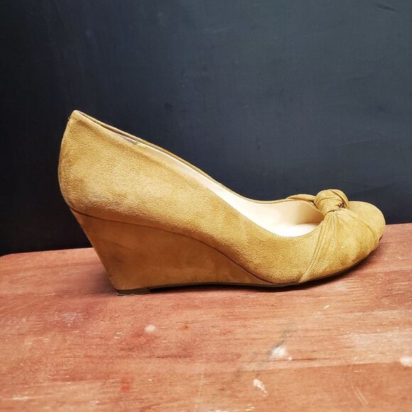 Jessica Simpson Siennah Microsuede Wedge Heel Knotted Toe Size 7 - Picture 11 of 13